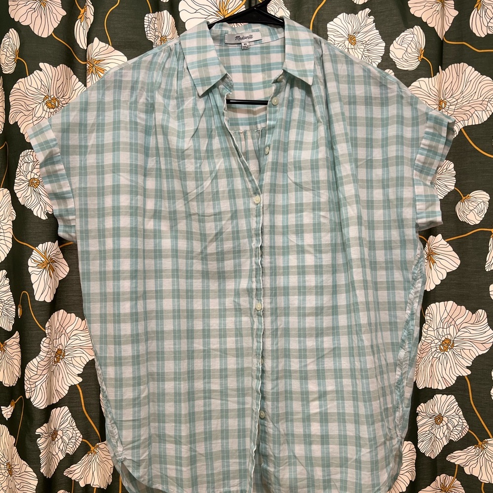 Madewell women’s Central plaid shirt in xs